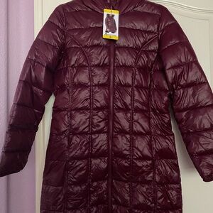 Avenue Women's Deep Burgundy Puffer Jacket